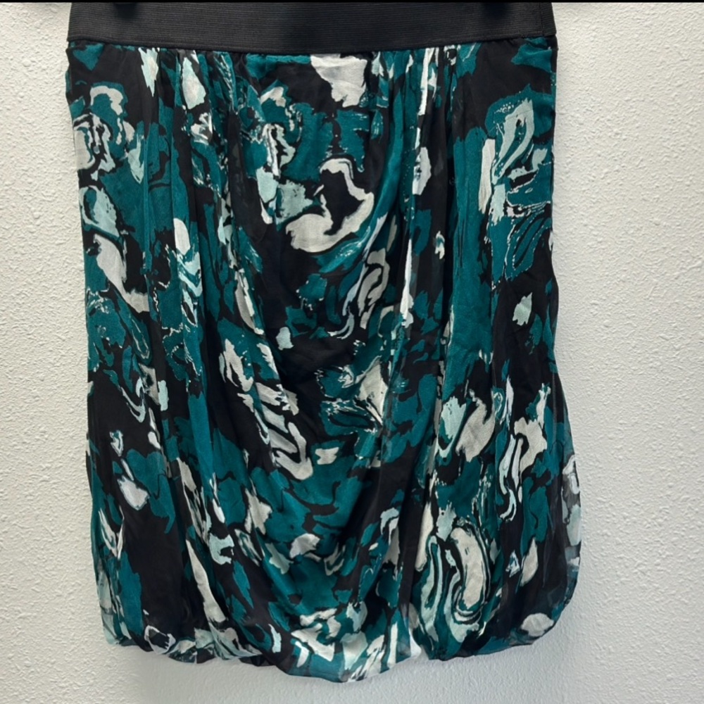 NWT Saks 100% Silk Wrap Front Pull on Skirt